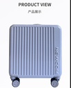 NEWCOM 18寸香芋紫网面拉杆箱